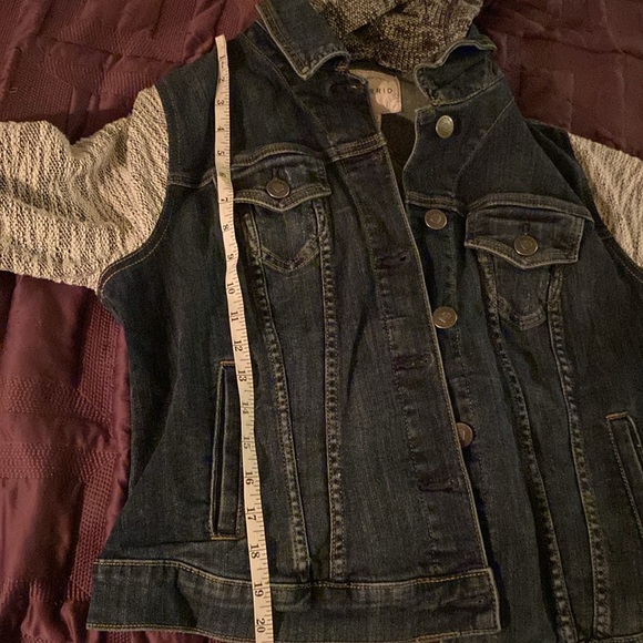 Torrid Denim Jacket with Knit Sleeves - Picture 4 of 4